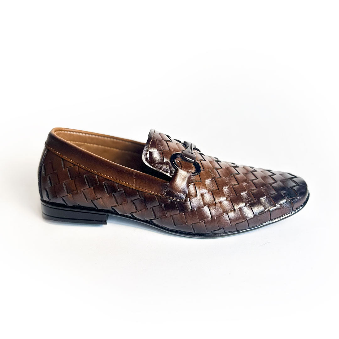 Woven Leather Loafers