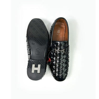Woven Leather Loafers