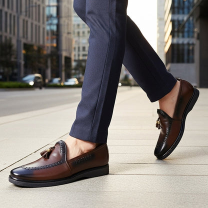 Pure Hand Made Leather Loafer With Comfortable Rubber Sole