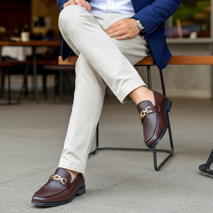 Moon Light Pattern Brown Premium Loafer