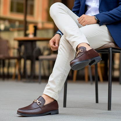 Moon Light Pattern Brown Premium Loafer