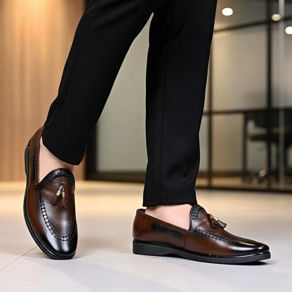 Pure Hand Made Leather Loafer With Comfortable Rubber Sole