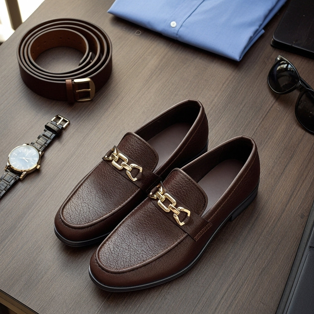 Moon Light Pattern Black Premium Loafer